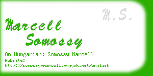 marcell somossy business card